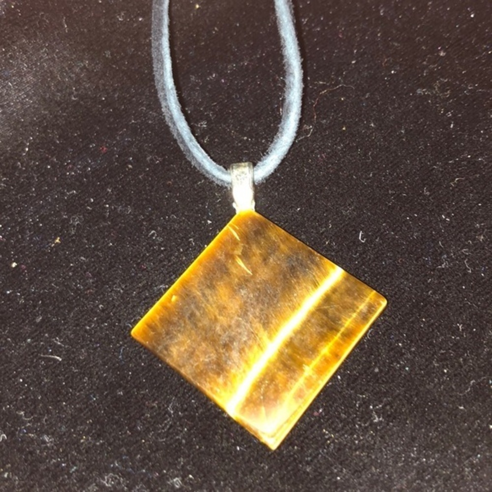 Tigers Eye Square Necklace
